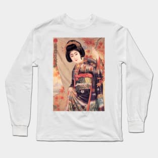 Japanese Art Woman in KIMONO Department Store Vintage Advertising Long Sleeve T-Shirt